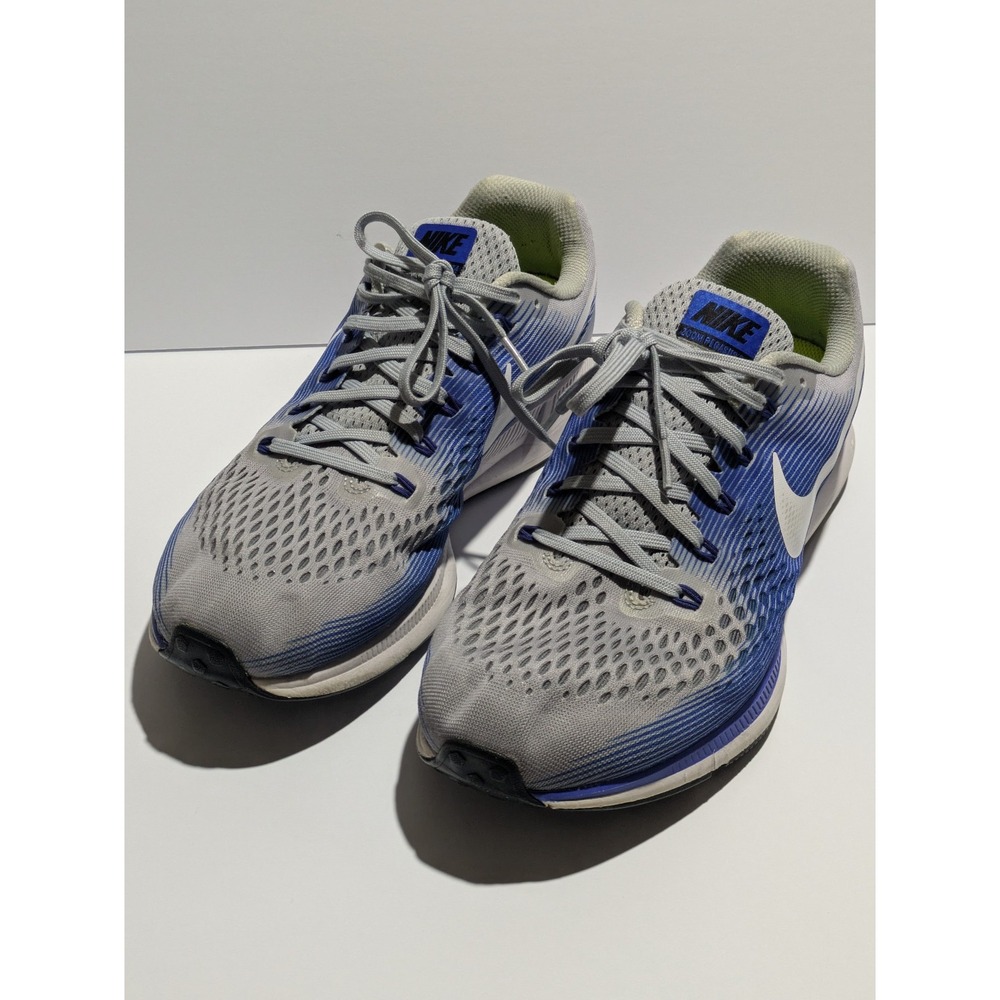 Nike Air Zoom Pegasus 34 Mens 10.5 Wolf Grey Racer Blue 880557-007